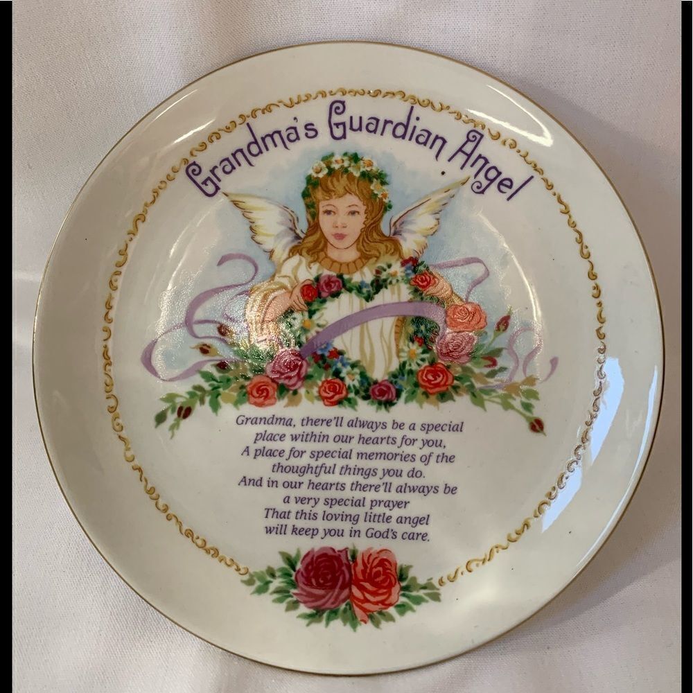 Vintage Heirloom Editions Grandma’s Guardian Angel Collector Plate